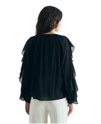Women's Ruffled Cotton Blouse