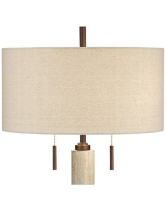 Mid-Century Modern Table Lamp with USB Charging Port 28.5" Tall