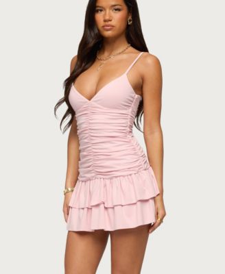 Women's Carinne Ruched Peplum Mini Dress
