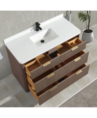 Aria 48" Bathroom Vanity Smoked Oak