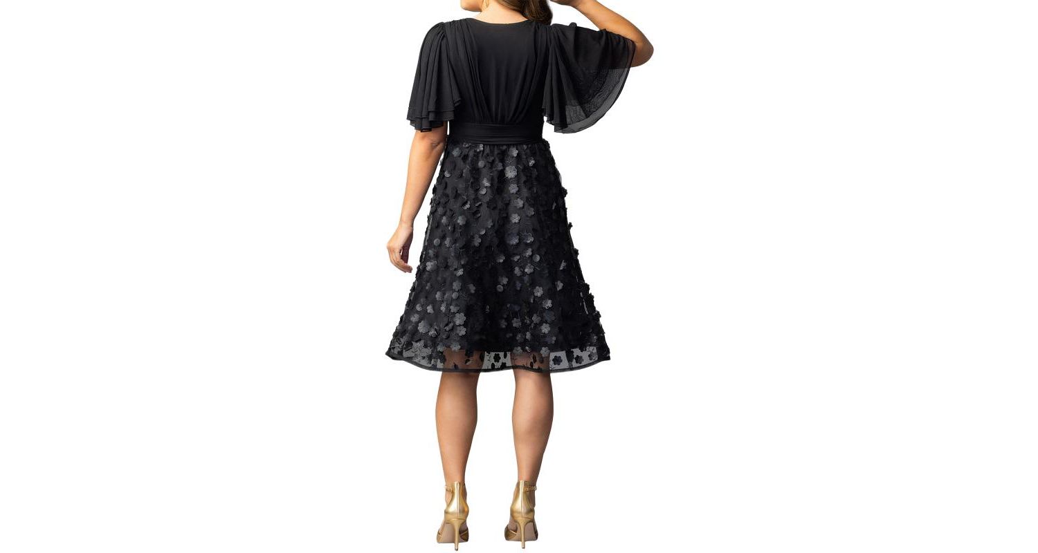 Women's Pretty Petals Mesh Cocktail Dress