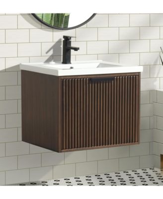 Diego 24" Floating Bathroom Vanity Walnut