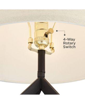 Lucas Industrial Table Lamps Set of 2 with Round Risers 27 1/2" Tall