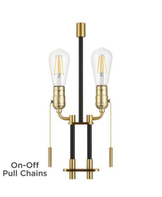 Stefano 30 1/4" High 2-Light Pull Chain USB Table Lamp