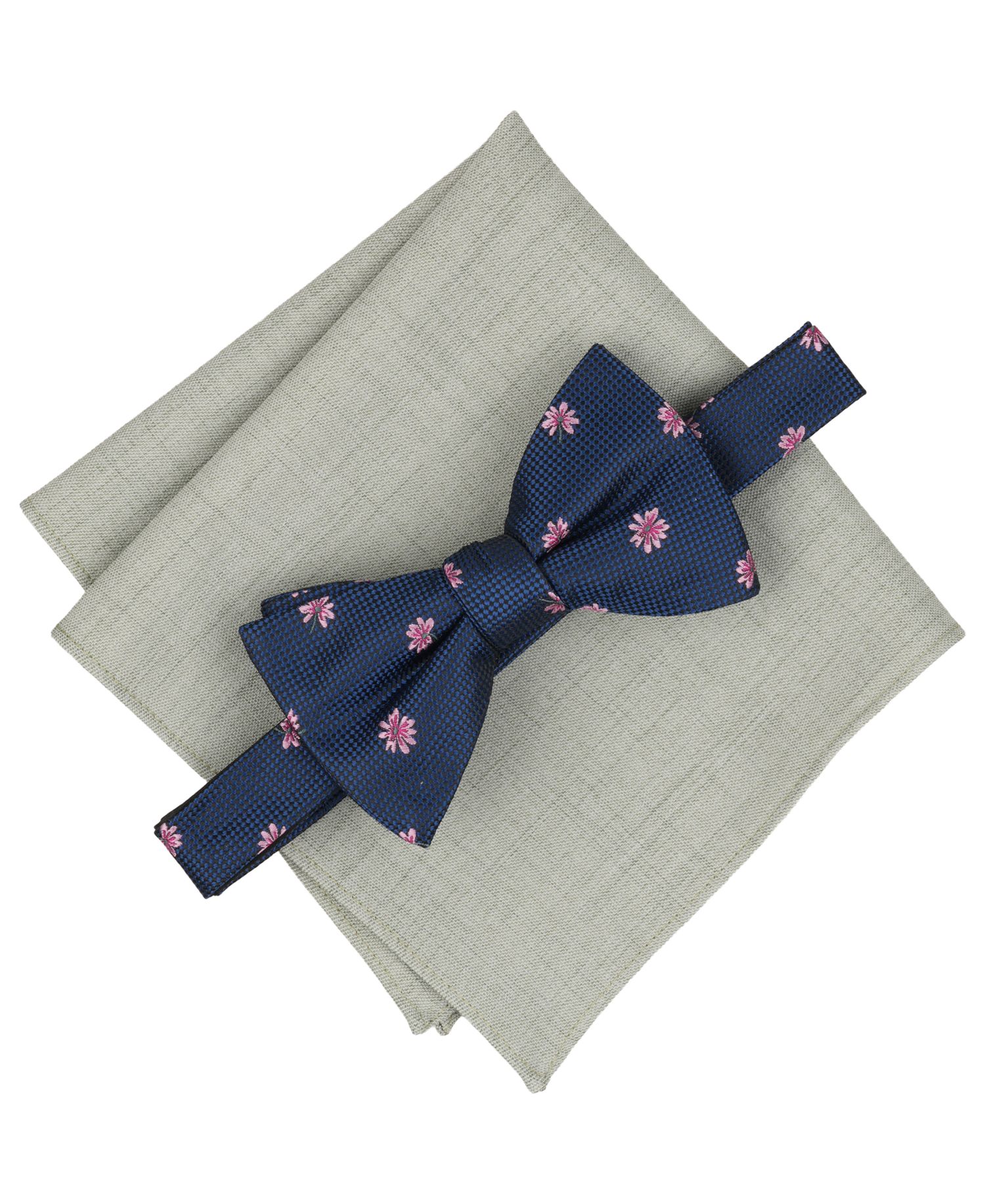 Men's Grace Floral Bow Tie & Pocket Square, 2-Piece Set