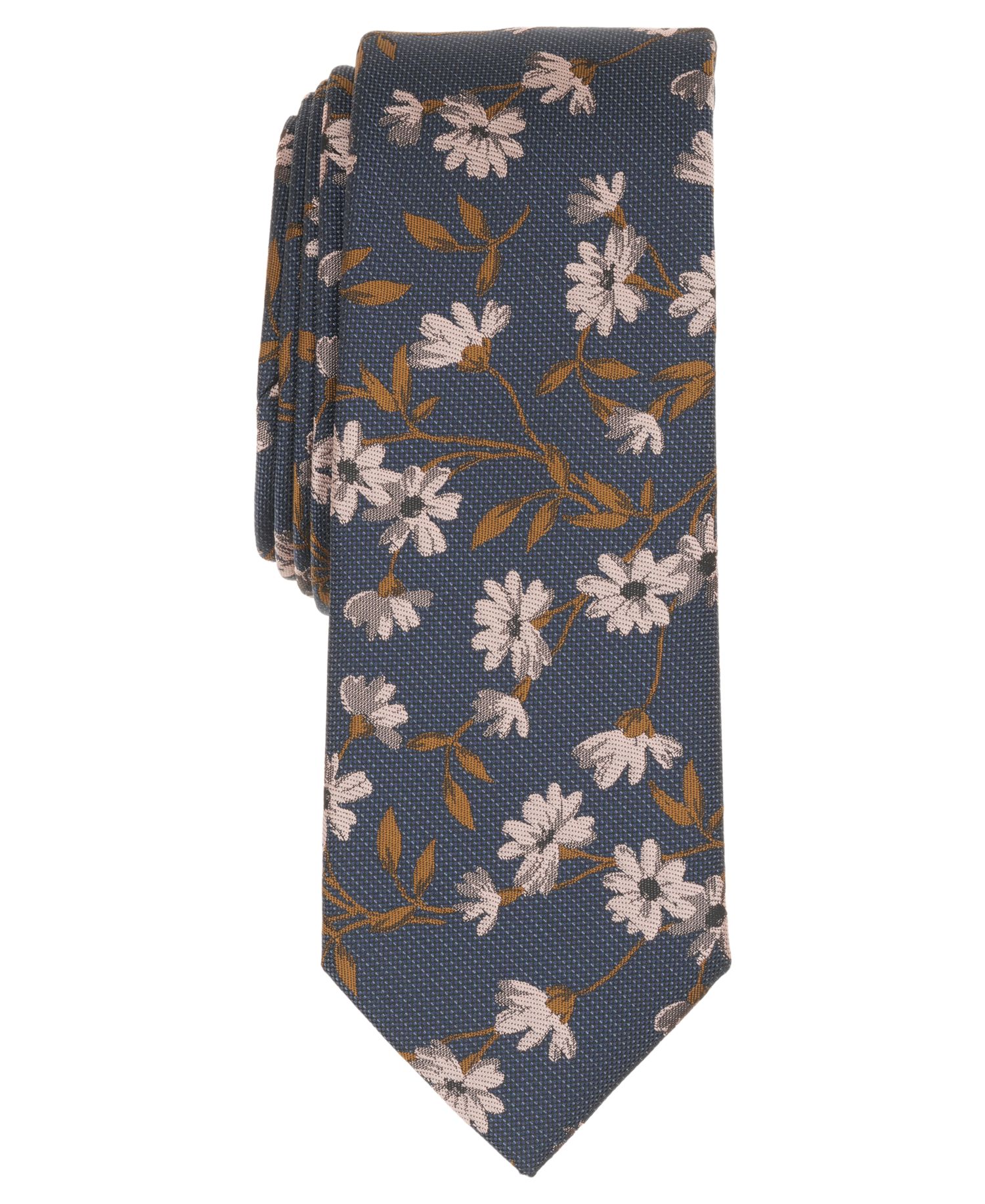 Men's Maple Floral Pattern Tie