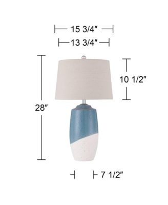 Aegean 28" Tall Coastal Modern Table Lamps Set of 2 Ceramic Shade Living Room Bedroom Bedside