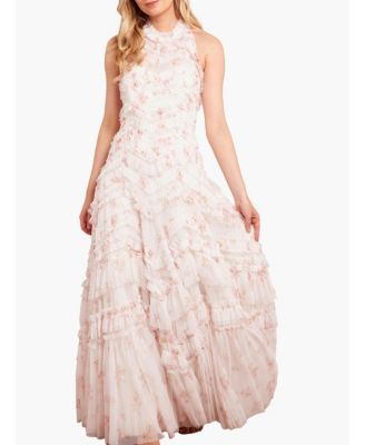 Women's Magnolia Ditsy Elia Halter Neck Gown