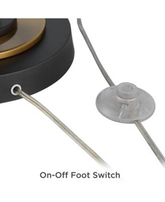 Vista Mid Century Modern 68" Tall Torchiere Floor Lamp Smart Socket Gunmetal  Brass Cone Shade for Living Room