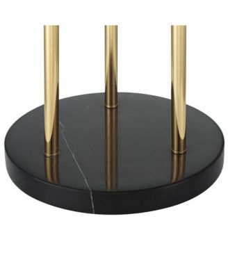 Arielle Mid Century Modern 67" Tall Standing Floor Lamp Tree Metal Brass Finish Bubble Glass  Shade