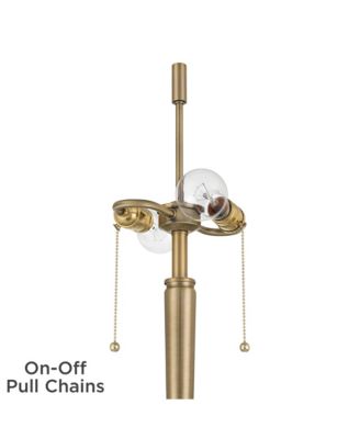 Brandi 27 1/2" Tall Modern Table Lamp Pull Chain Gold Brass Finish Metal Marble Single Living Room Bedroom