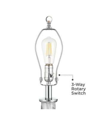 Marisa 27 1/2" Tall Modern 3-Way Table Lamp Swirl Finish Art Glass Single  Shade Living Room Bedroom