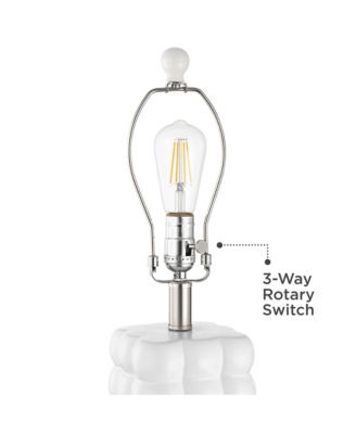 Norma 28" High Textured Bubble Ceramic Table Lamp with Dimmer