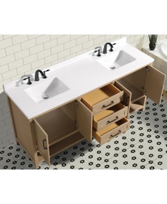Venice 72" Bathroom Vanity Oak