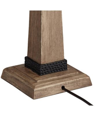 Montrose Buchan 29 1/2" Tall Pedestal Farmhouse Rustic End Table Lamps Set of 2 WiFi Smart Socket