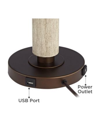 Hugo 28 1/2" Tall Rustic End Table Lamps Set of 2 USB Port Pull Chain