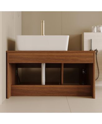 31.5 Inches Floating Single Small Bathroom Vanity with Sink