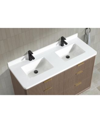 Aria 55" Bathroom Vanity Smoked Oak