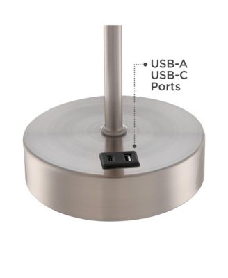 Justin Modern Accent Table Lamps 18" High Set of 2 with USB Charging Port and Table Top Dimmers for Bedroom Home Desk