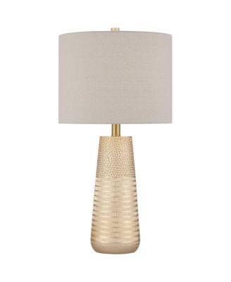 Mira 25 1/4" High Modern Table Lamps Set of 2 Textured Finish Oatmeal Shade Living Room Bedroom Bedside