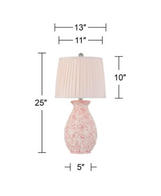 Buttercup 25"H Flowers Ceramic Table Lamp with Dimmer