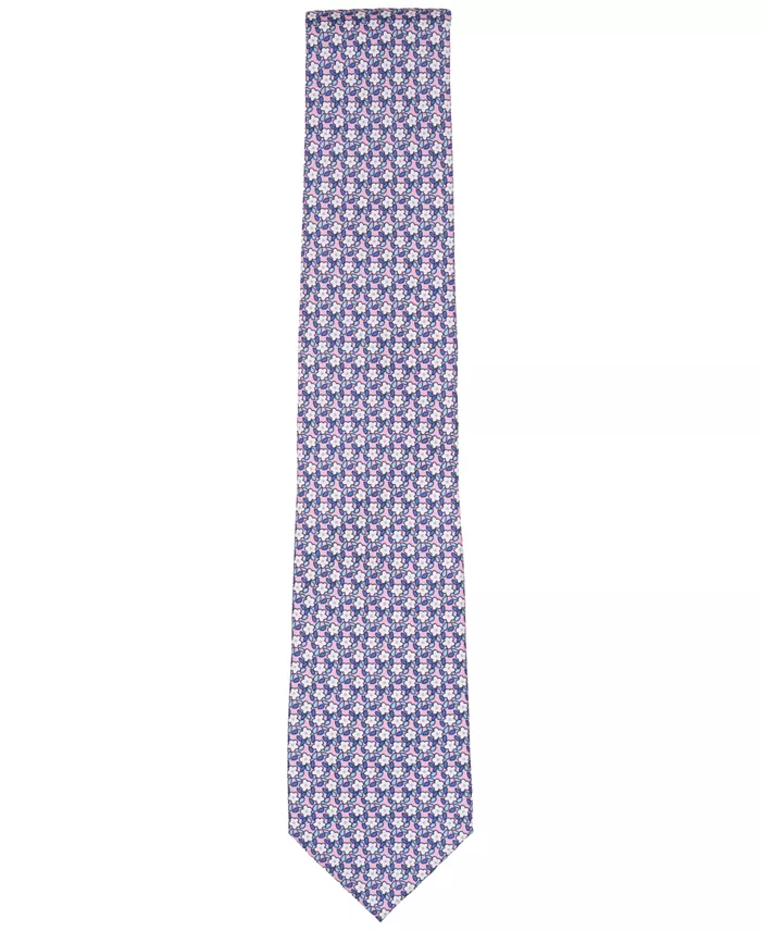Men's Jean Floral Pattern Tie - thumbnail 2