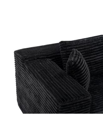 106" Modular Sectional Sofa with Pillows, L-Shape Corduroy Cloud Couch