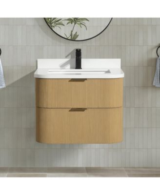 Chantal 30" Floating Bathroom Vanity Oak