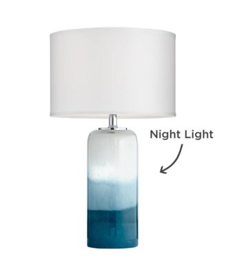 Roxanne 25" High Modern Table Lamps Set of 2 LED Night Lights  Glass Living Room (Colors May Vary)