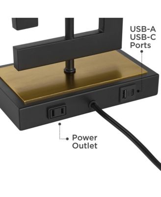 Pellana 26 1/4" Brass USB Table Lamp Set of 2