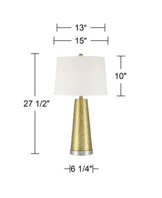 Possini Euro Croley 27 1/2" High Hammered USB Table Lamp Set of 2