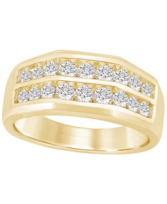 Men's Lab Grown Diamond (1 ct. t.w.) Ring in Gold Vermeil Over Sterling Silver