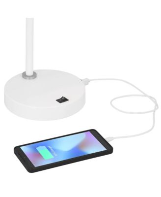 Chase 23" High Small Modern Desk Lamps Set of 2 USB Port Metal Home Office Living Room Charging Bedroom Bedside