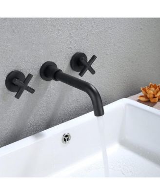 Wall Mount Bathroom Sink Faucet, Single-Handle Wall Faucet for Vessel Sink, Modern Design