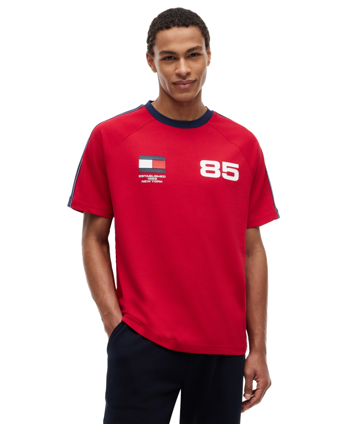 Tommy Hilfiger Men's Countries Graphic Relaxed-Fit T-Shirt - Medium Red
