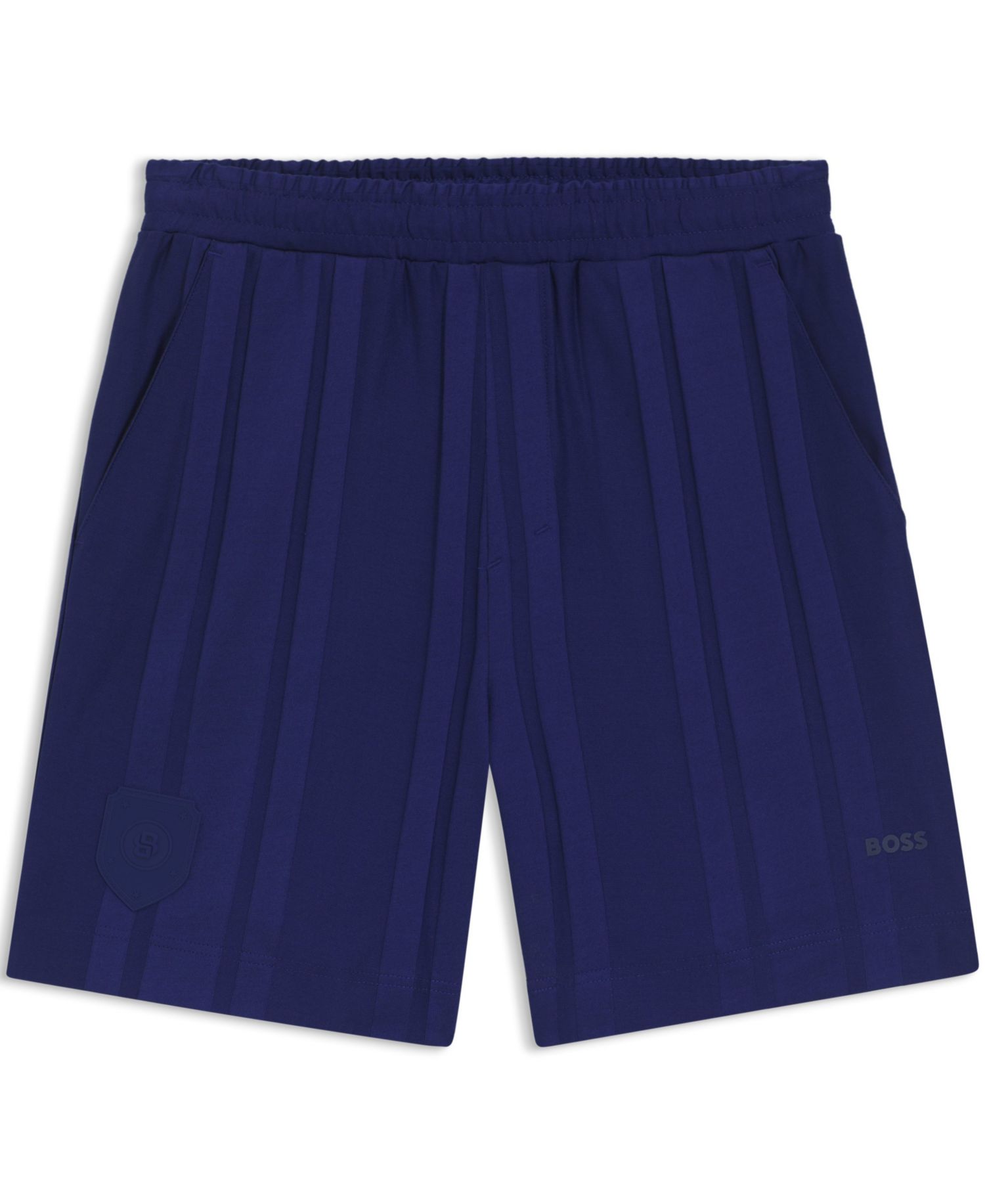 Men's Cotton-Jersey Lustrous Stripe Shorts