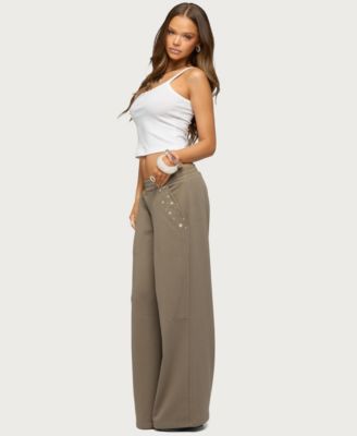 Women's Zania Iridescent Button Sweatpants