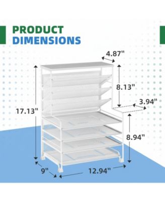 7 Tier Desk File Organizer 2 Pack Letter Tray Paper Mesh Office Home School