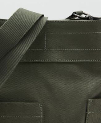 Men's Pockets Cotton Tote Bag