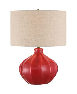 Gordy 20 1/2" High Small Mid Century Modern Accent Table Lamp Red Ceramic Single Living Room Bedroom Colors May Vary