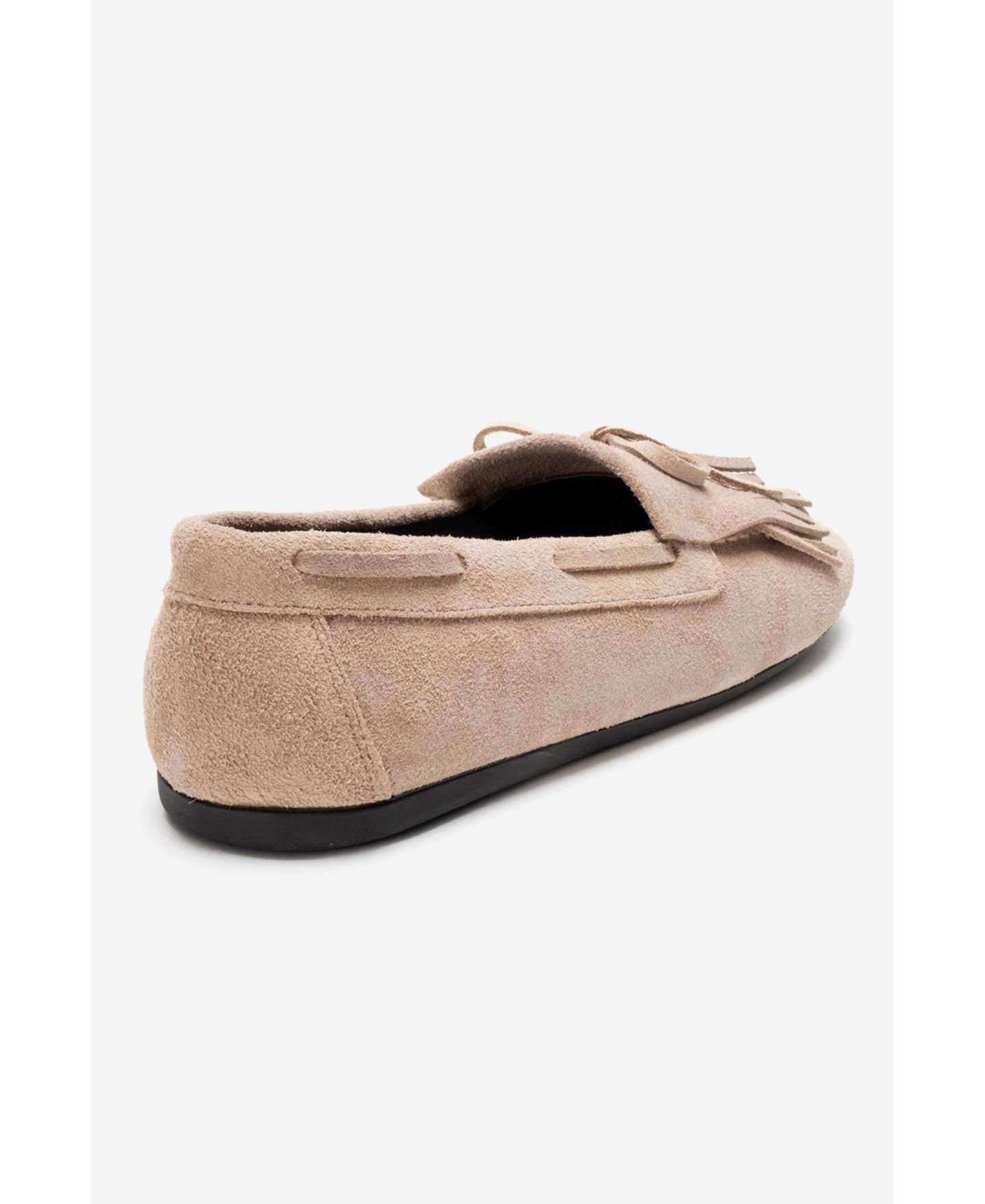 Женские туфли Forever & Always Shoes Axeli Leather Tassel Loafer, цвет: Бежевый замшевый кожаный — фото 5