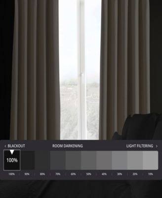 Faux Linen Hotel Blackout Curtain
