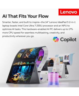 IdeaPad 5 14" 2-in-1 Laptop Intel Core Ultra 7 16GB RAM Intel Graphics 1TB SSD Storage Windows 11 Pro 60Hz