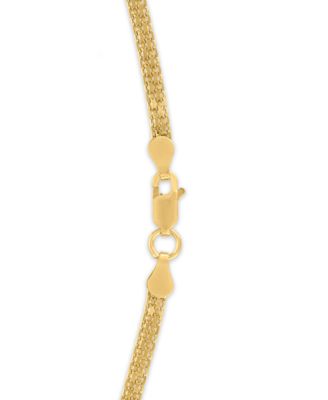 Men's Polished Bismark Chain Necklace in 14k Gold Over Sterling Silver