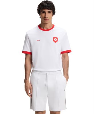 Men's Stretch-Cotton Canada Country Flag Logo T-Shirt