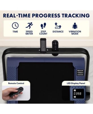 2-in-1 Walking Pad Treadmill with Vibration Plates (SQWPVH15BL)