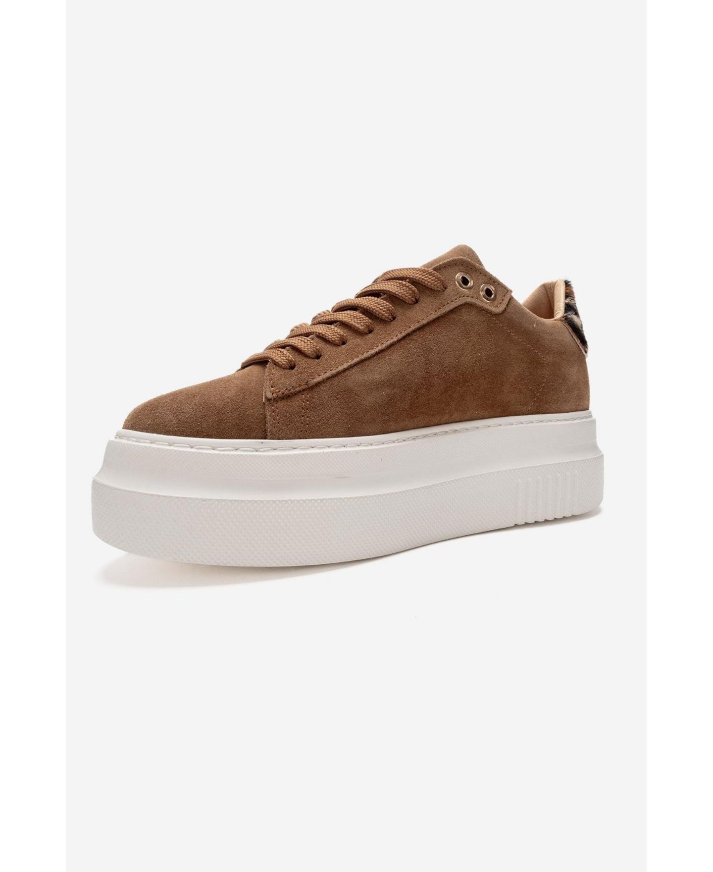 Женские кроссовки Forever & Always Shoes Nera Leather Casual, цвет: Коньячный замшевый — фото 6