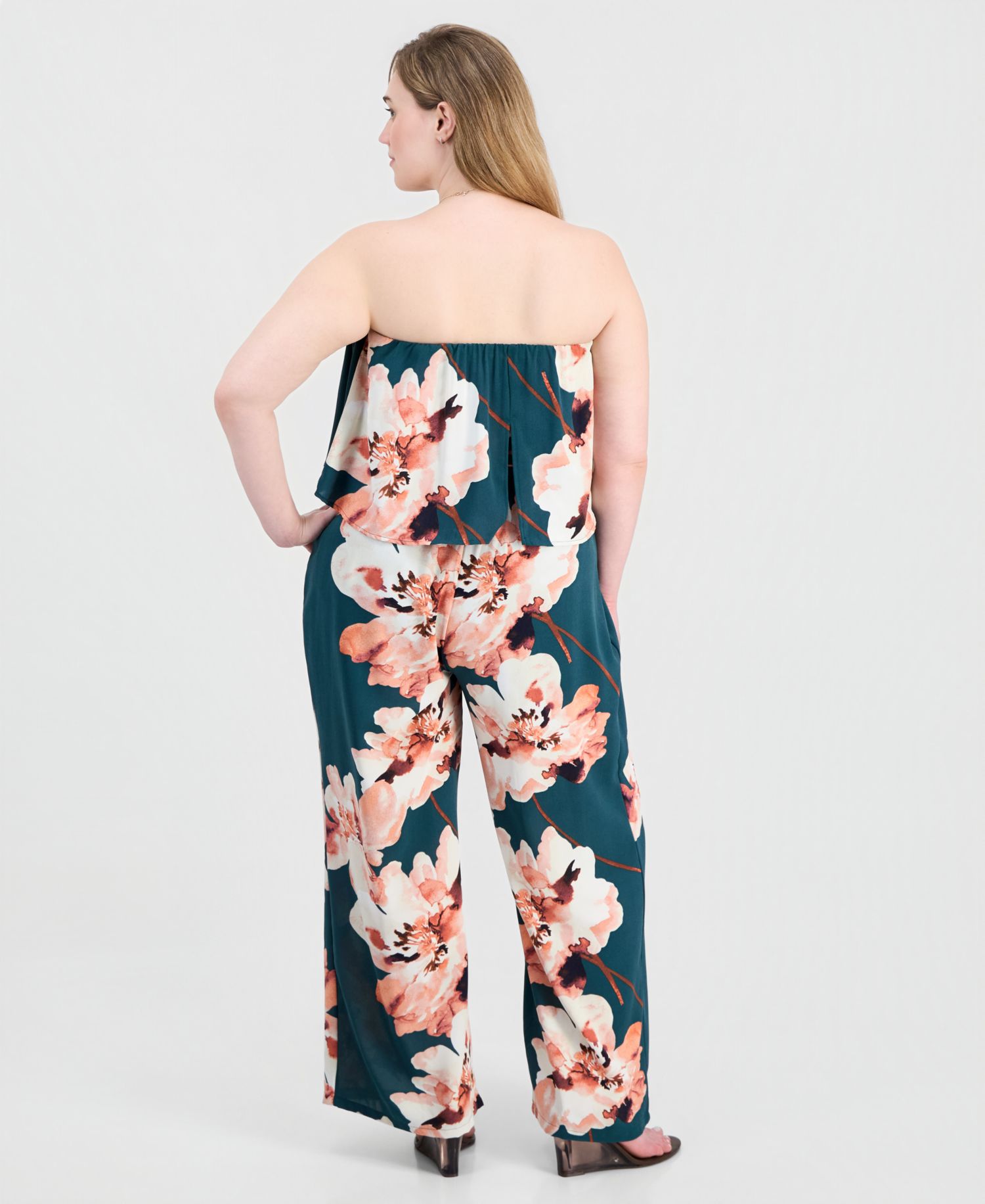 Trendy Plus Size Strapless Jumpsuit