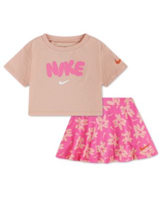 Baby Girls' Bold Play Short-Sleeve T-Shirt and Flared Skirt, 2-Piece Set