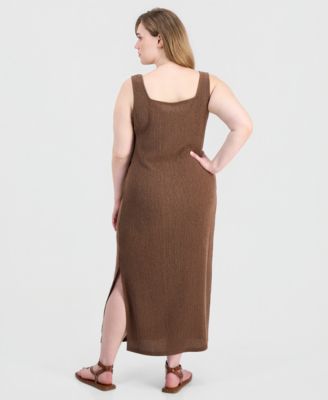 FULL CIRCLE TRENDS Brown Plus Size Casual Dresses | Macy's